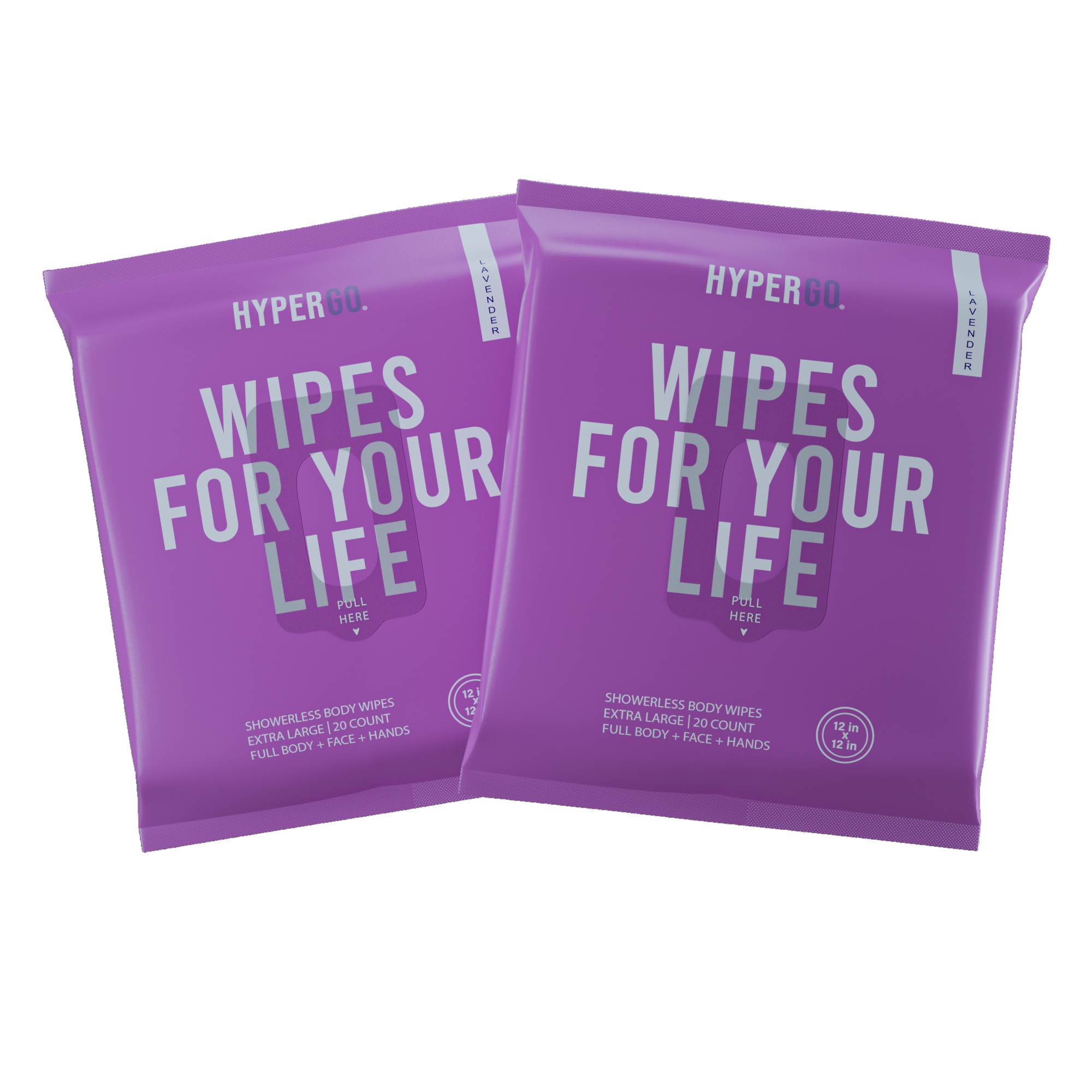 The Body Wipe (Lavender) - 20 Count - 2 Pack