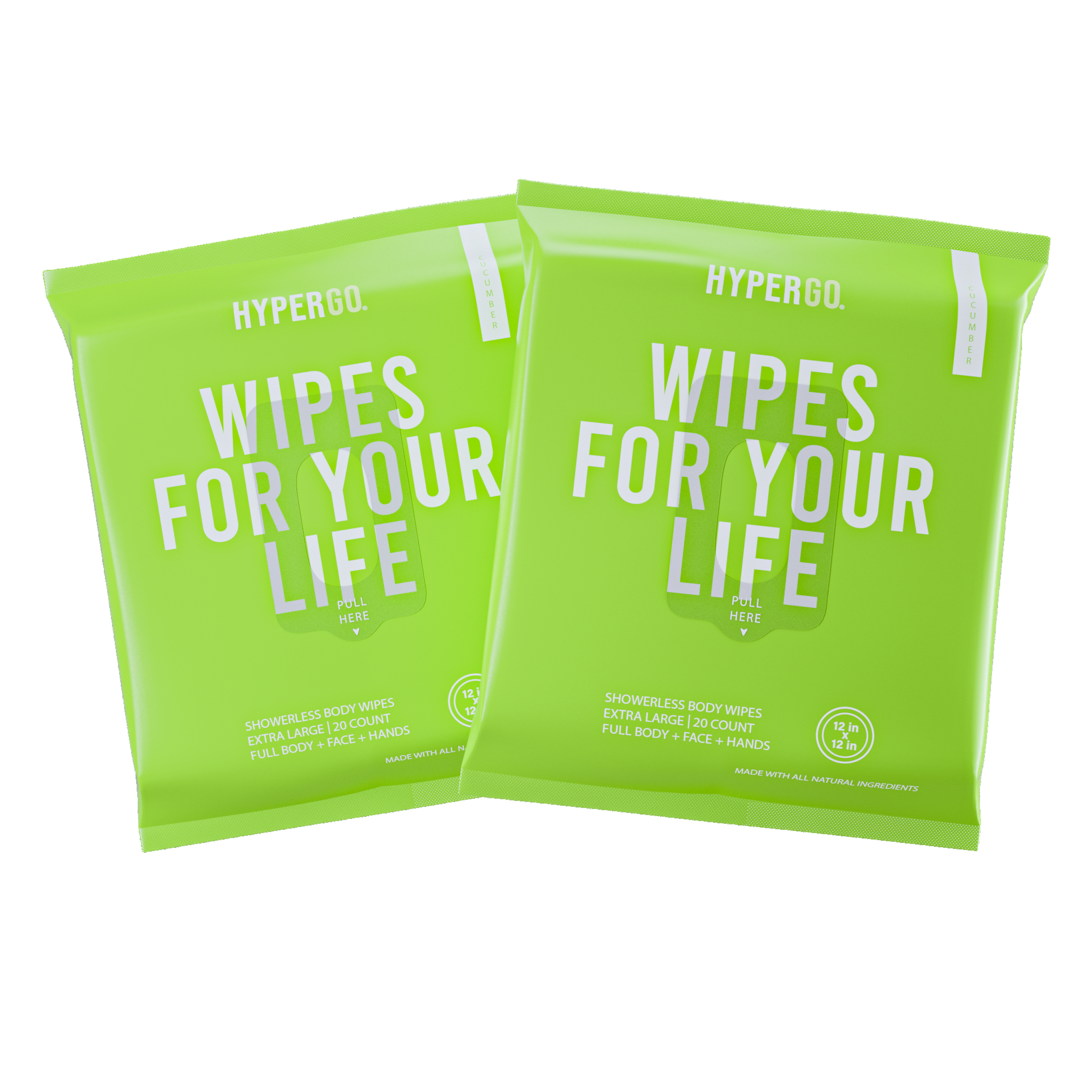 The Body Wipe (Cucumber) - 20 Count - 2 pack